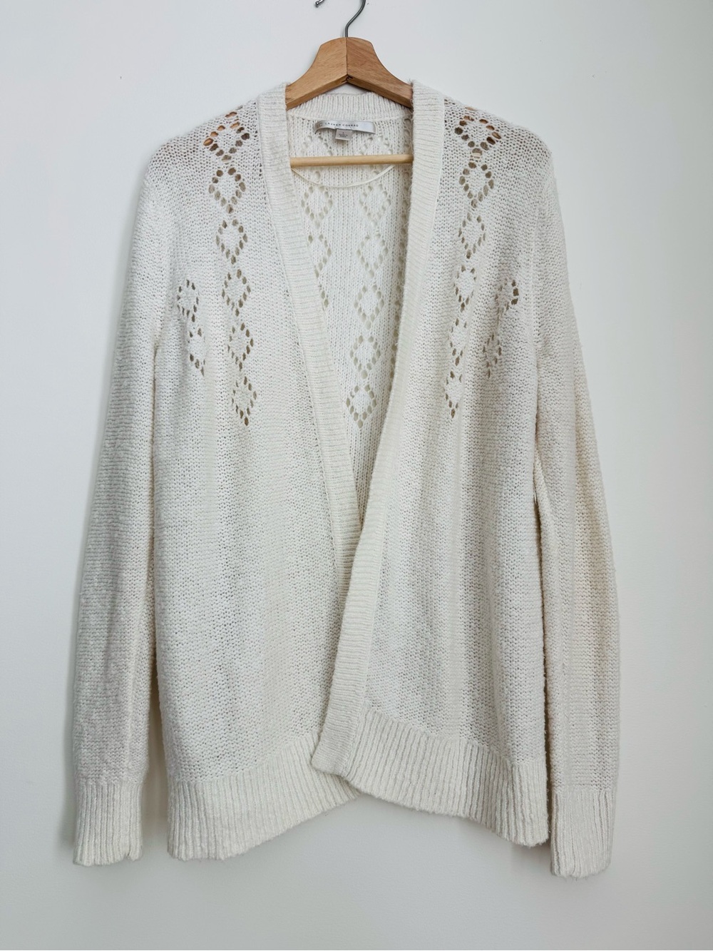 LC Lauren Conrad Cream Open Knit Cardigan